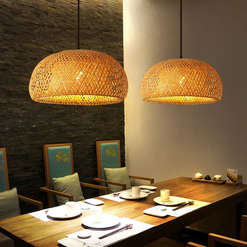 Handcrafted Hand Knitted Bamboo Pendant Lamp for Home & Restaurant