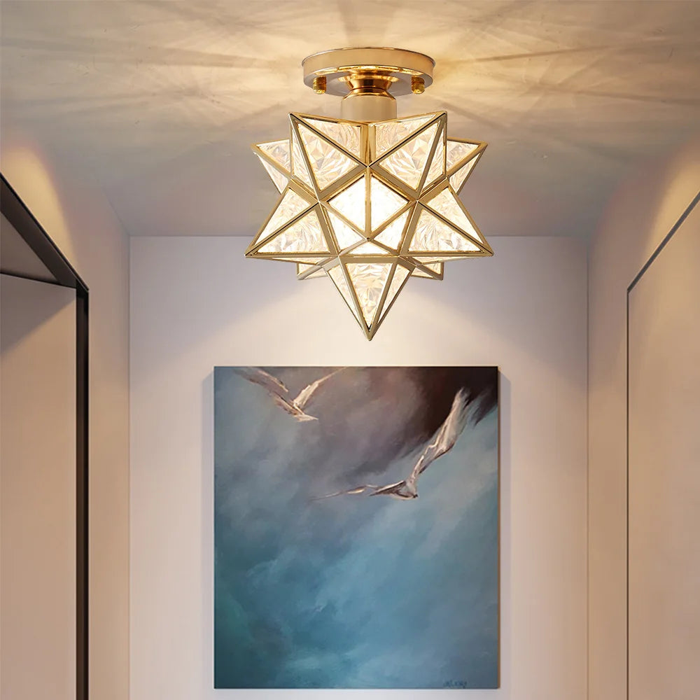 Sleek Acrylic Star Chandelier for Stylish Interiors