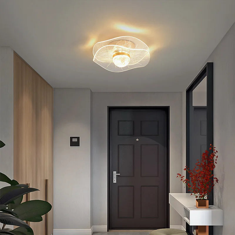 Gold Plafonier Chandelier for Hallways & Entryways