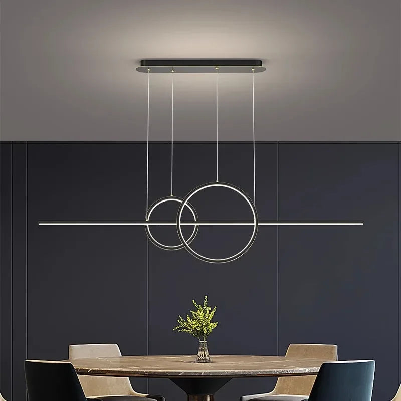 Stylish Clean Line Chandelier for Kitchen Islands & Study Spaces