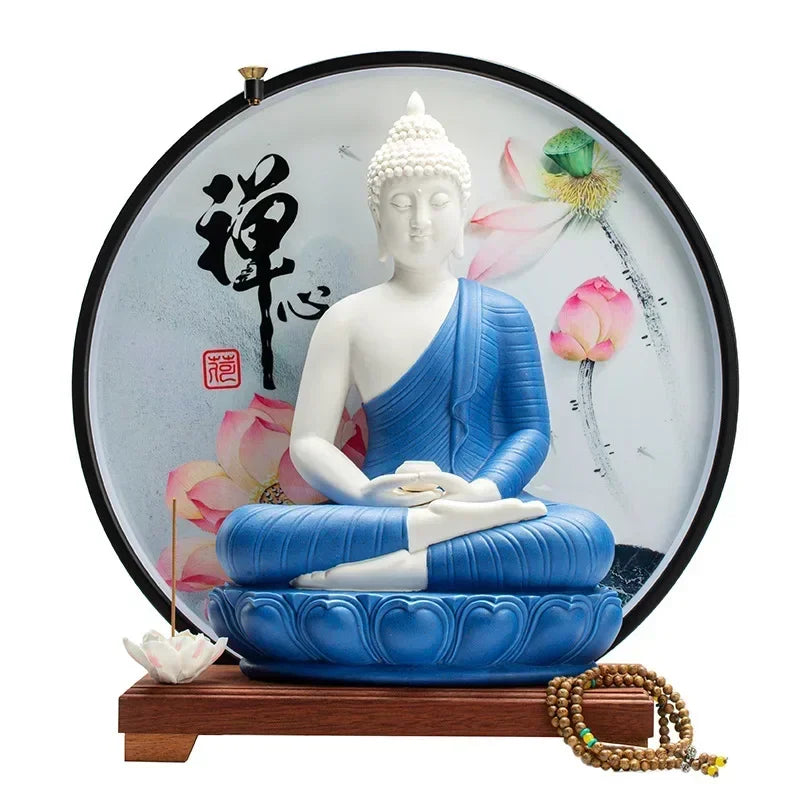 Ceramic Buddha Statue Lamp Divine Touch for Your Living Space