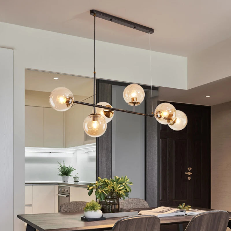 Floating Glass Ball Hanging Light for Dining & Kitchen