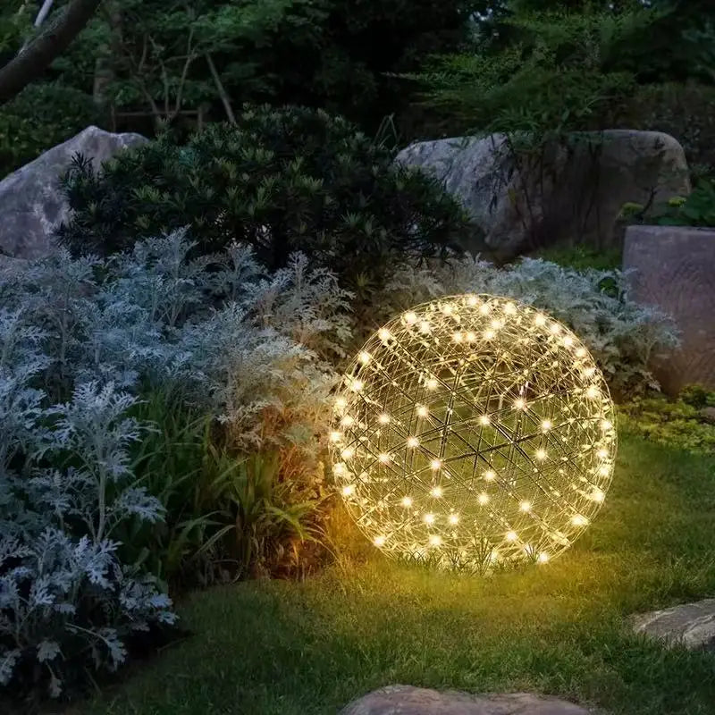 Modern Brief Loft Spark Ball LED Chandelier Fixture Firework Ball Stainless Steel Pendant Lamp for Home Decor Lighting 110-240V