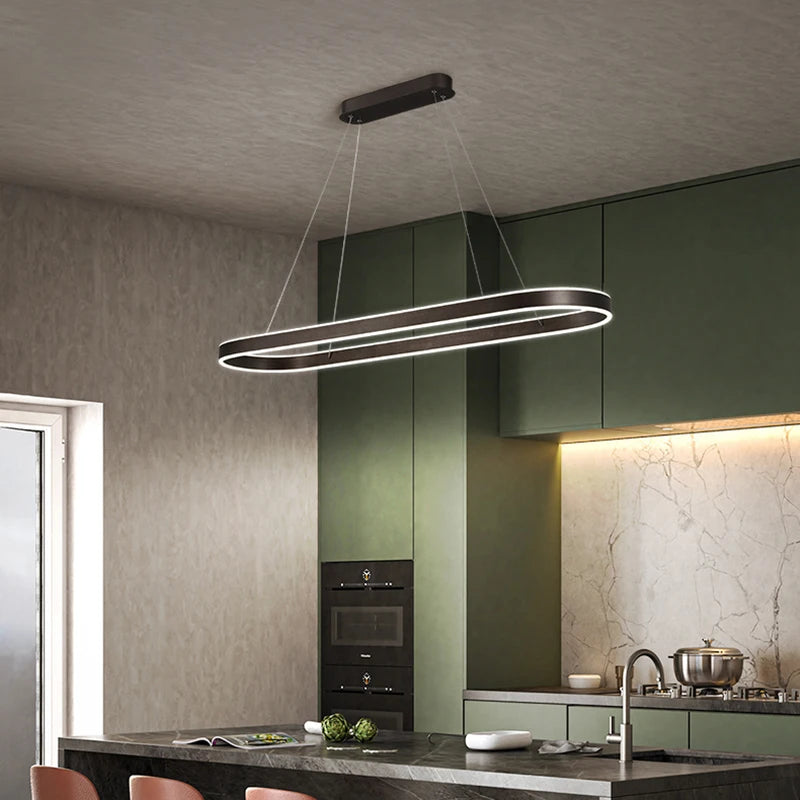 Aluminum LED Ring Chandelier for Kitchens & Dining Rooms