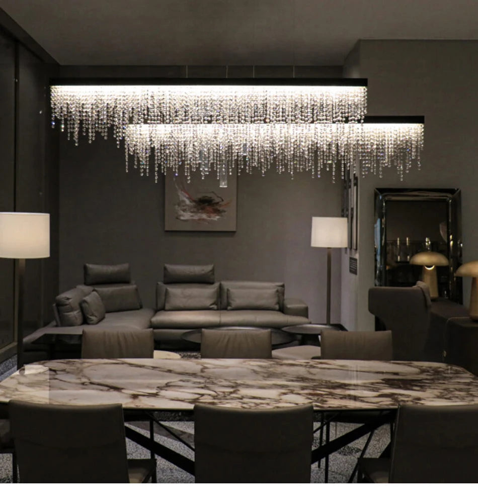 LED Crystal Chandeliers for Modern Dining & Kitchen Interiors