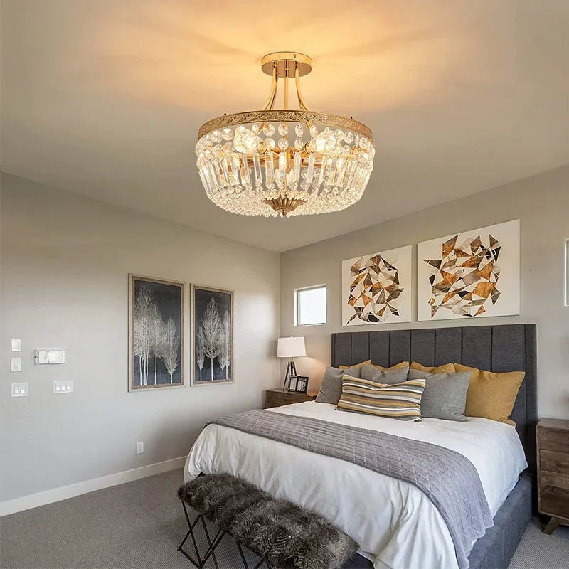 Iron Crystal Lamps Luxury Lighting for Homes & Restaurants