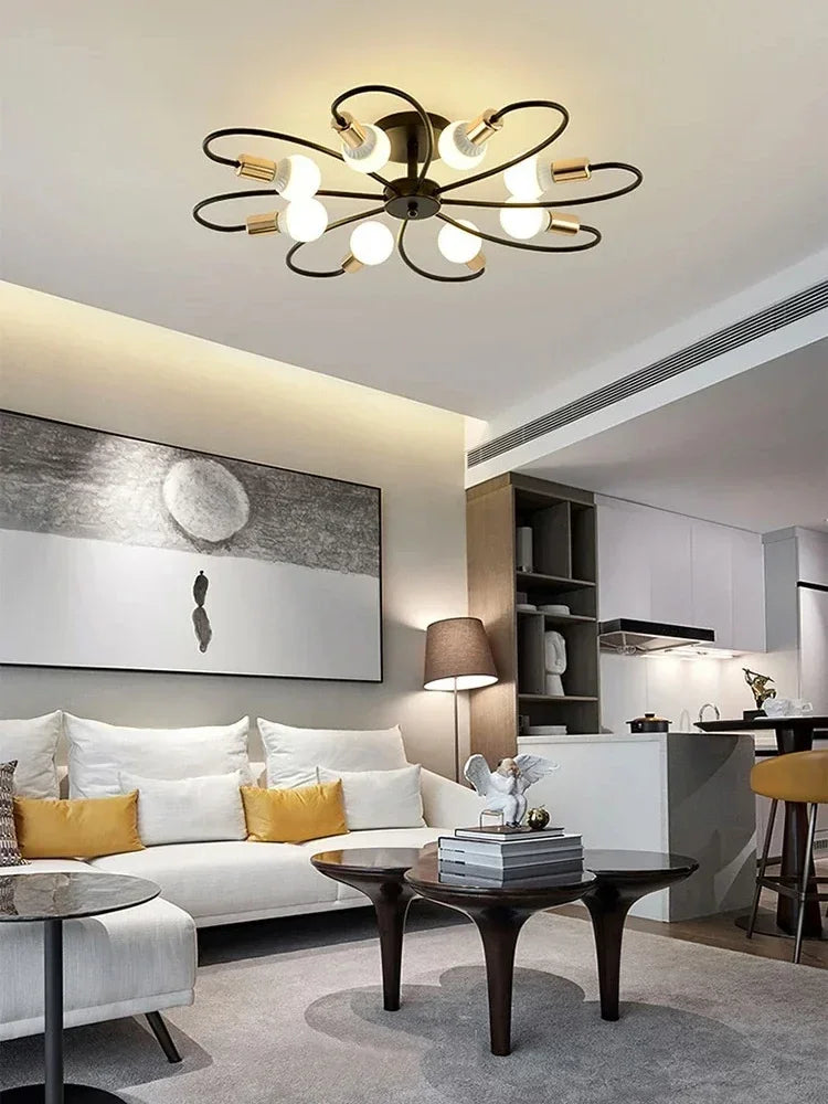 Sleek Nordic LED Ceiling Light for Living Rooms & Bedrooms