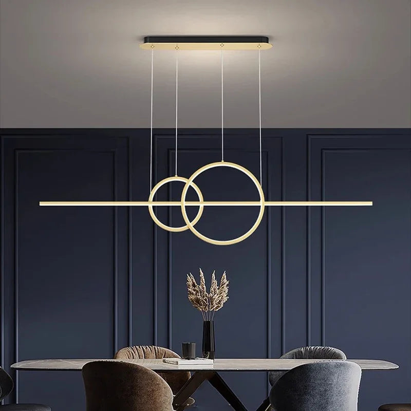 Stylish Clean Line Chandelier for Kitchen Islands & Study Spaces