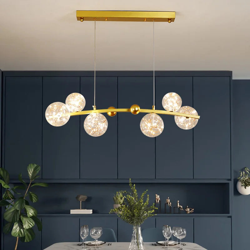 Clear Glass Hanging Light Perfect for Dining, Coffee Shops & More