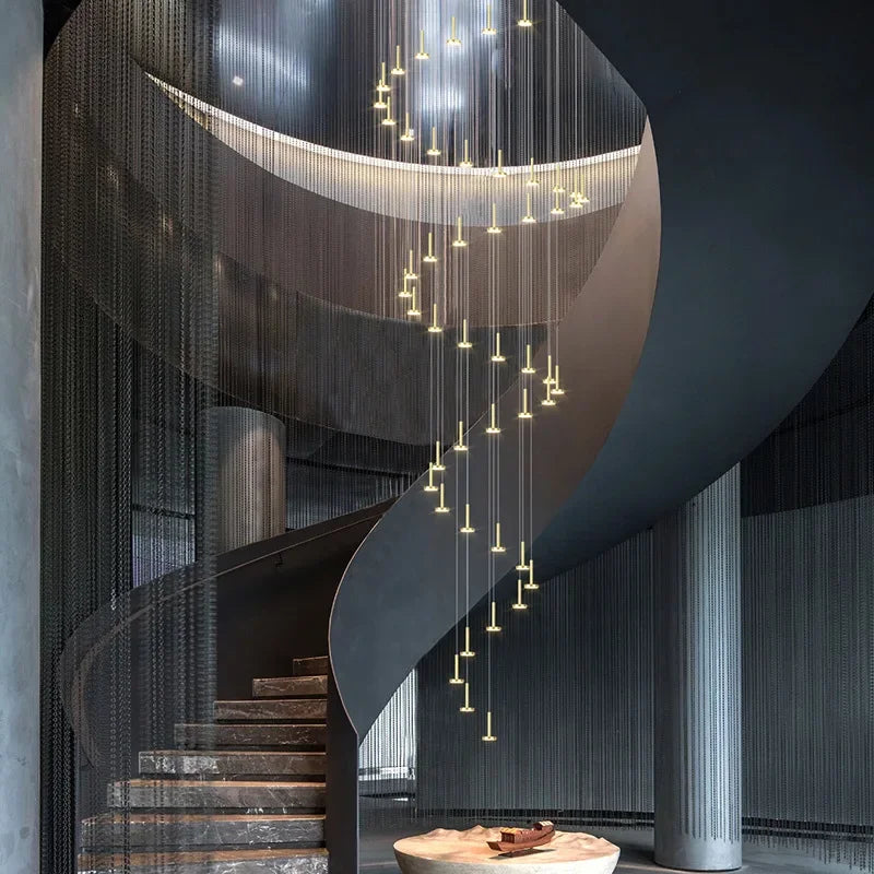 Nordic Meteor Shower Chandelier for Staircases & Living Rooms