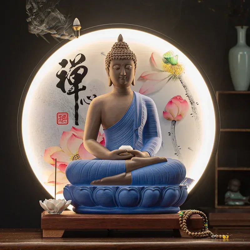 Ceramic Buddha Statue Lamp Divine Touch for Your Living Space