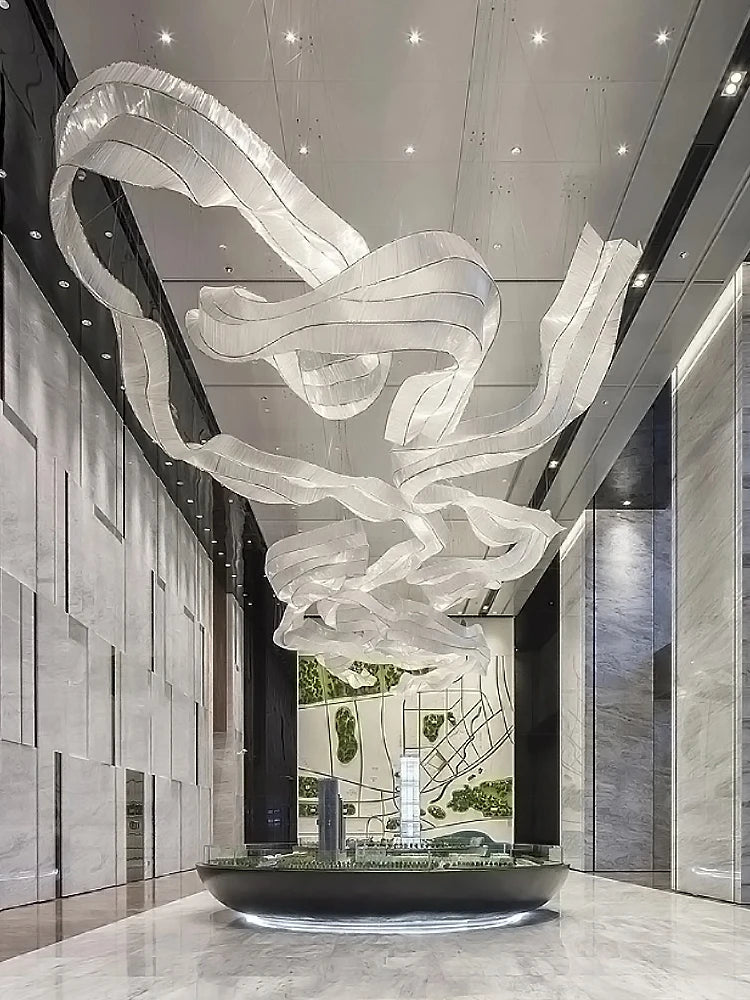Stunning Hanging LED Glass Chandelier