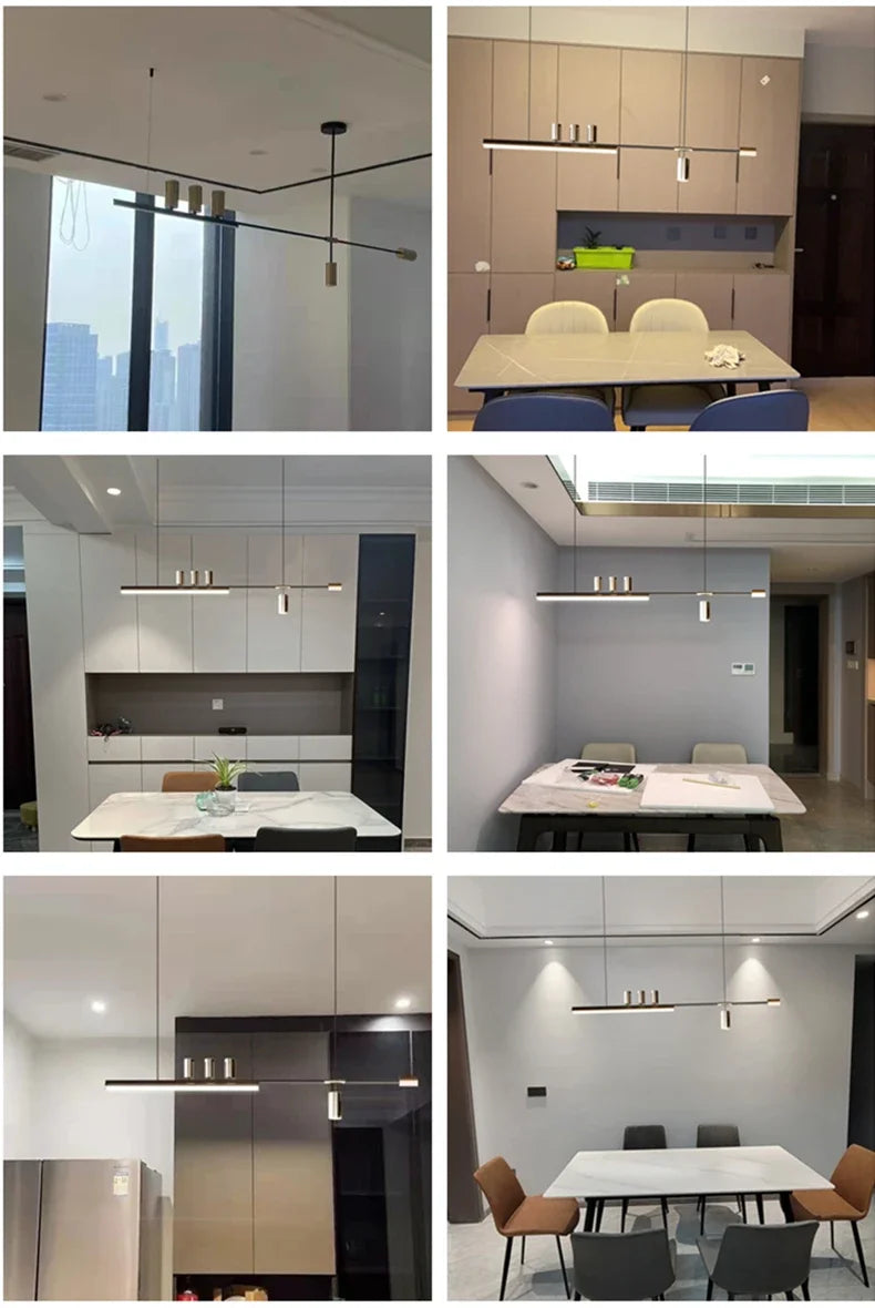 stunning LED luminaires for dining rooms or workspaces