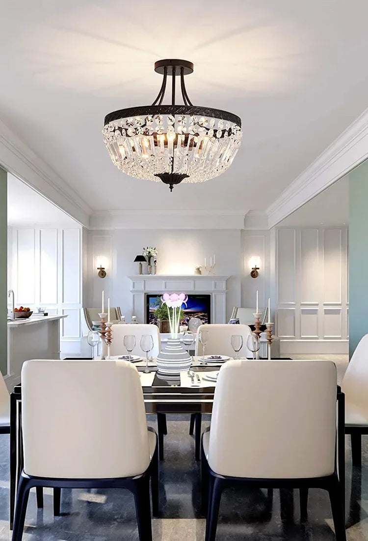 Iron Crystal Lamps Luxury Lighting for Homes & Restaurants