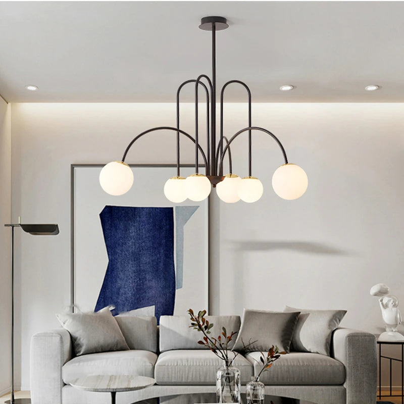 Magic Beans Glass Ball Chandelier for Kitchen, Dining & Living Rooms