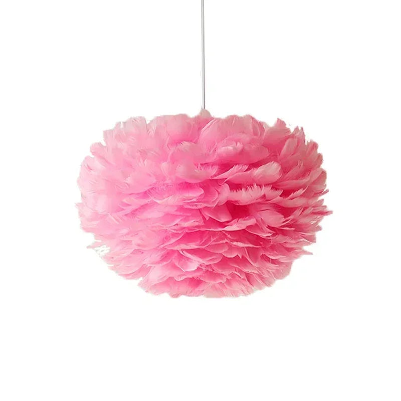 Chic Feather Chandelier Warm and Cozy Nordic Lighting for Homes and Coffee Shops