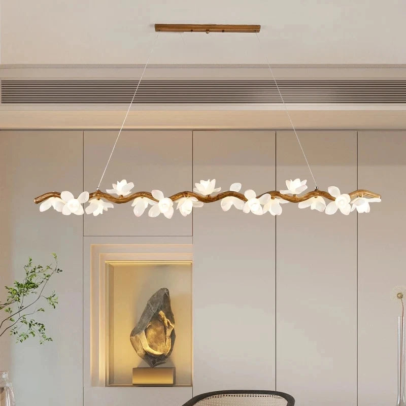 Branch Style Floral Chandelier Perfect for Living Room, Dining Area, or Kitchen