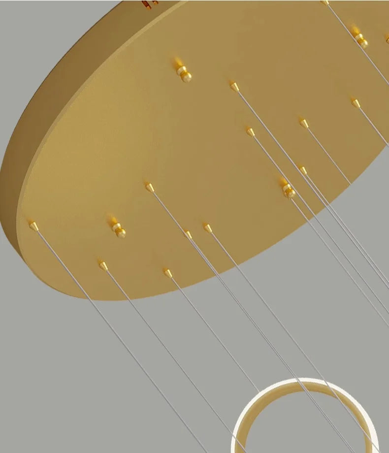 Chic Circular Pendant Lamp Ideal for Stairs and Indoor Decor