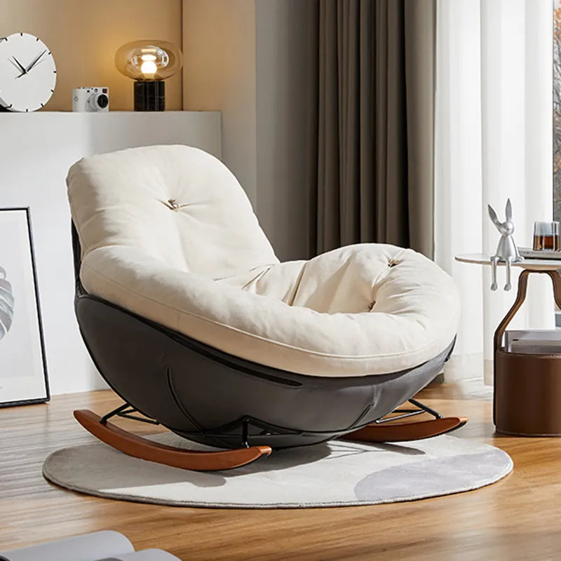 Nordic Accent Sofa Chair Rocking Egg Makeup Modern Comfy White Lazy Living Room Sofa Chair