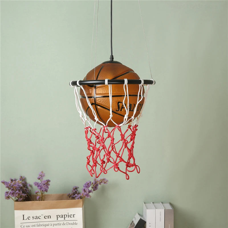Cool Basketball Hanging Lamp Perfect for Kids’ Bedroom & Playroom