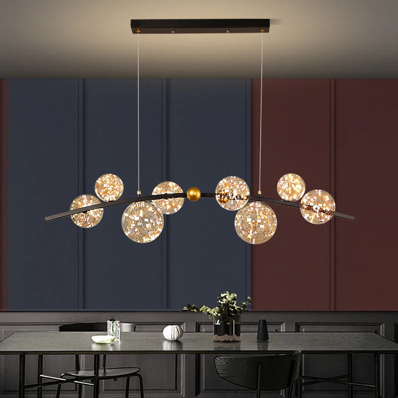 Clear Glass Hanging Light Perfect for Dining, Coffee Shops & More