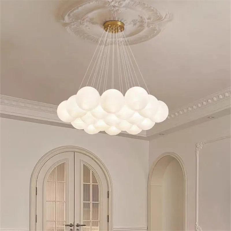 Elegant Glass Ball Chandelier Perfect for Bedrooms, Living & Dining Rooms