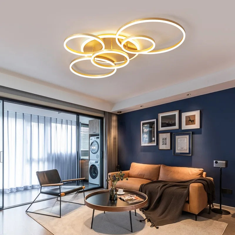 Geometric Sleek & Adjustable LED Chandelier for Stylish Homes