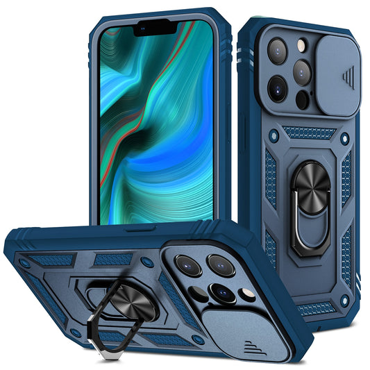 Heavy Duty Case For iPhone 16, 16 Pro, 16 Plus, 16 ProMax, 15 14 13 12 Pro Max with Camera 360 Degree Rotate Kickstand Sturdy Shockproof Cover