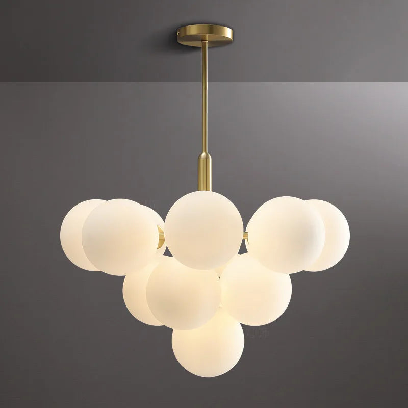 Glass Ball Pendant Light Elegant LED Chandelier for Any Room