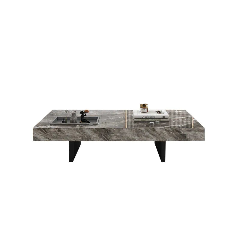 2025 Luxury Marble Pattern Coffee Table – Italian Slate Minimalist Side Table