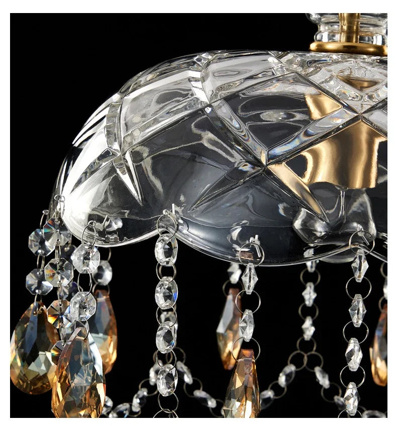 Luxury Crystal Ceiling Lamps Shine Bright in Your Bedroom & Dining Room with LED Elegance