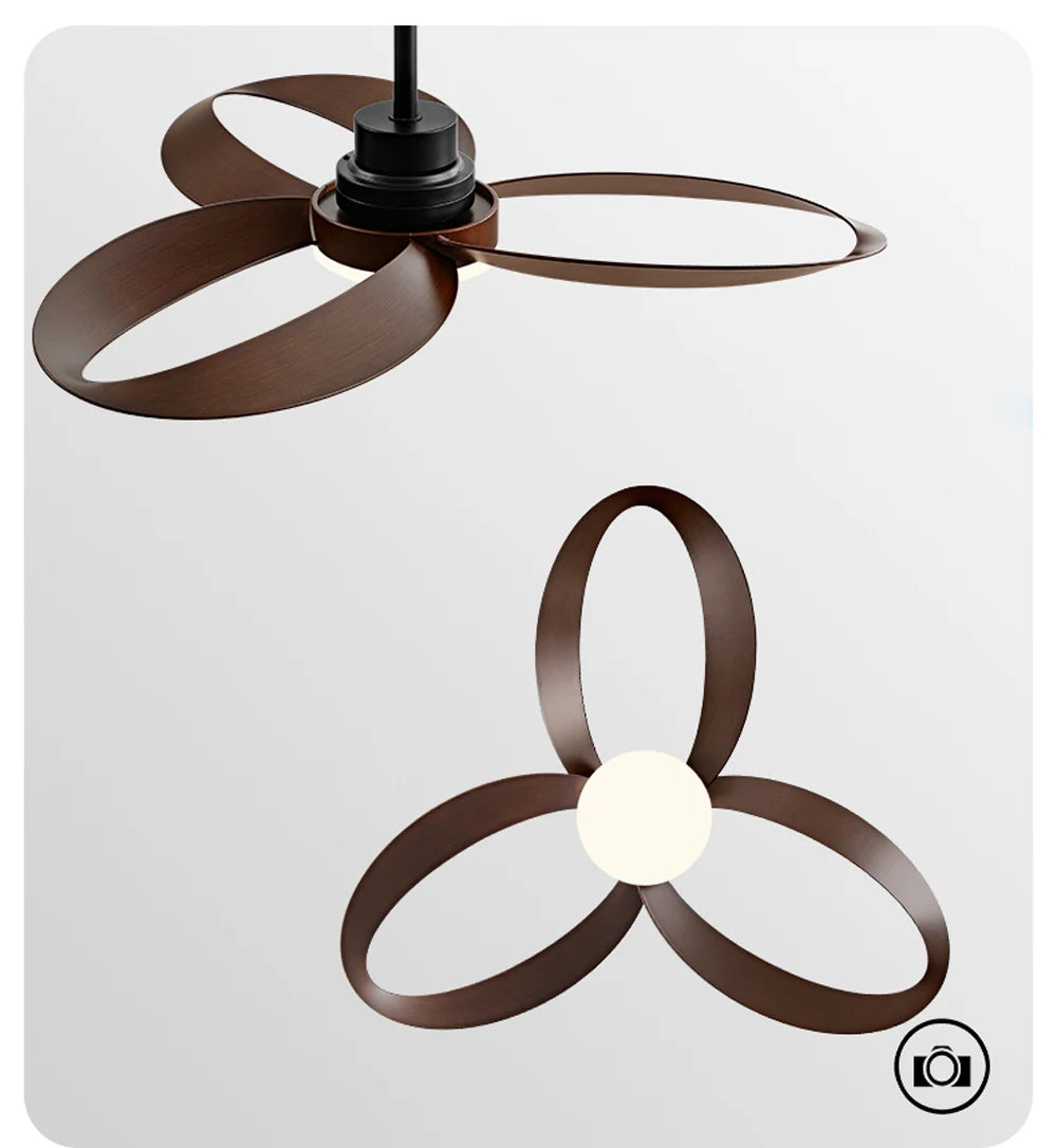 42/52 Inch Vintage Industrial Ceiling Fan – 3 Wooden Blades with Remote Control