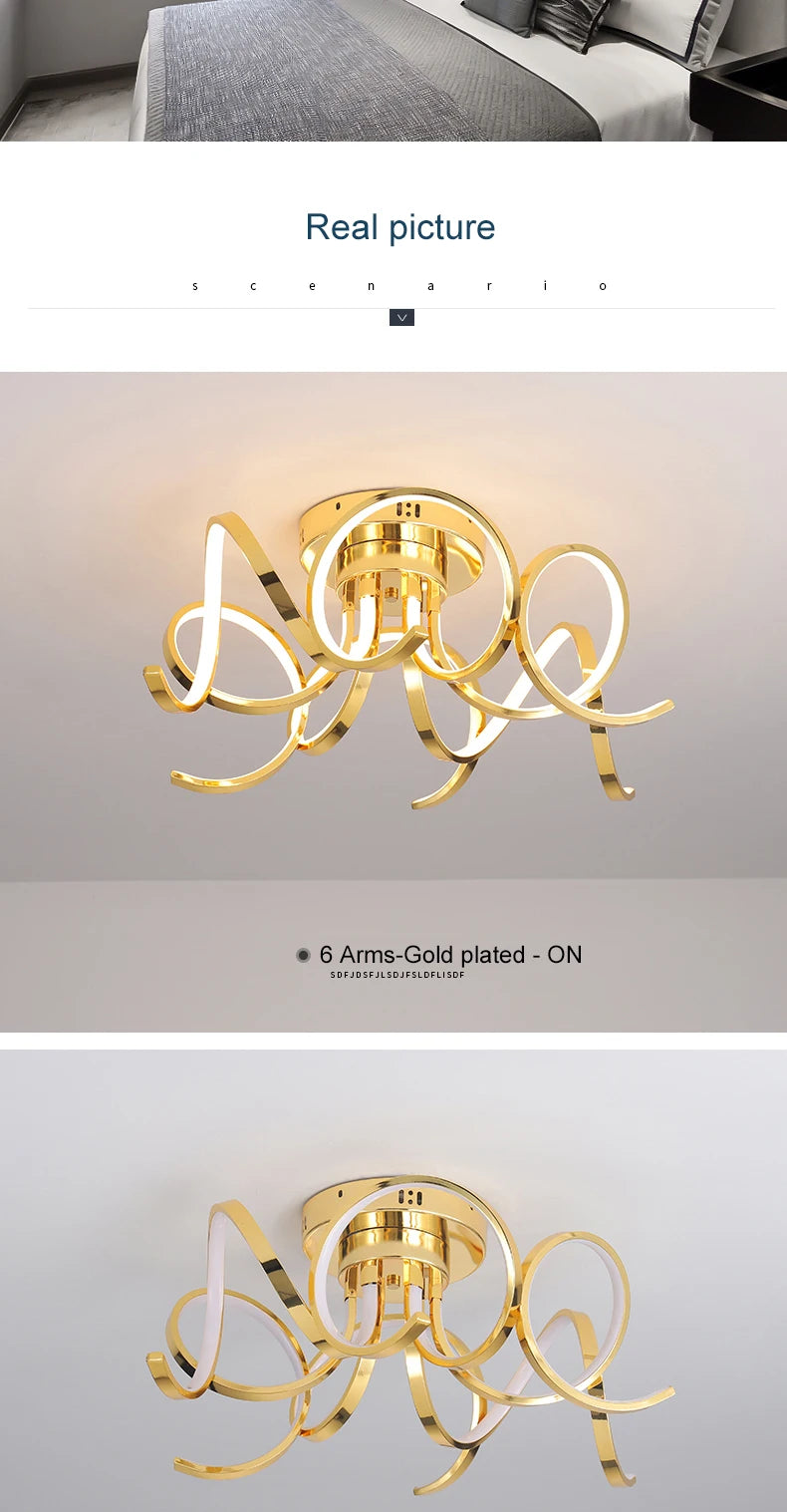 Chrome Lustre Ceiling Light with Remote for Ultimate Convenience