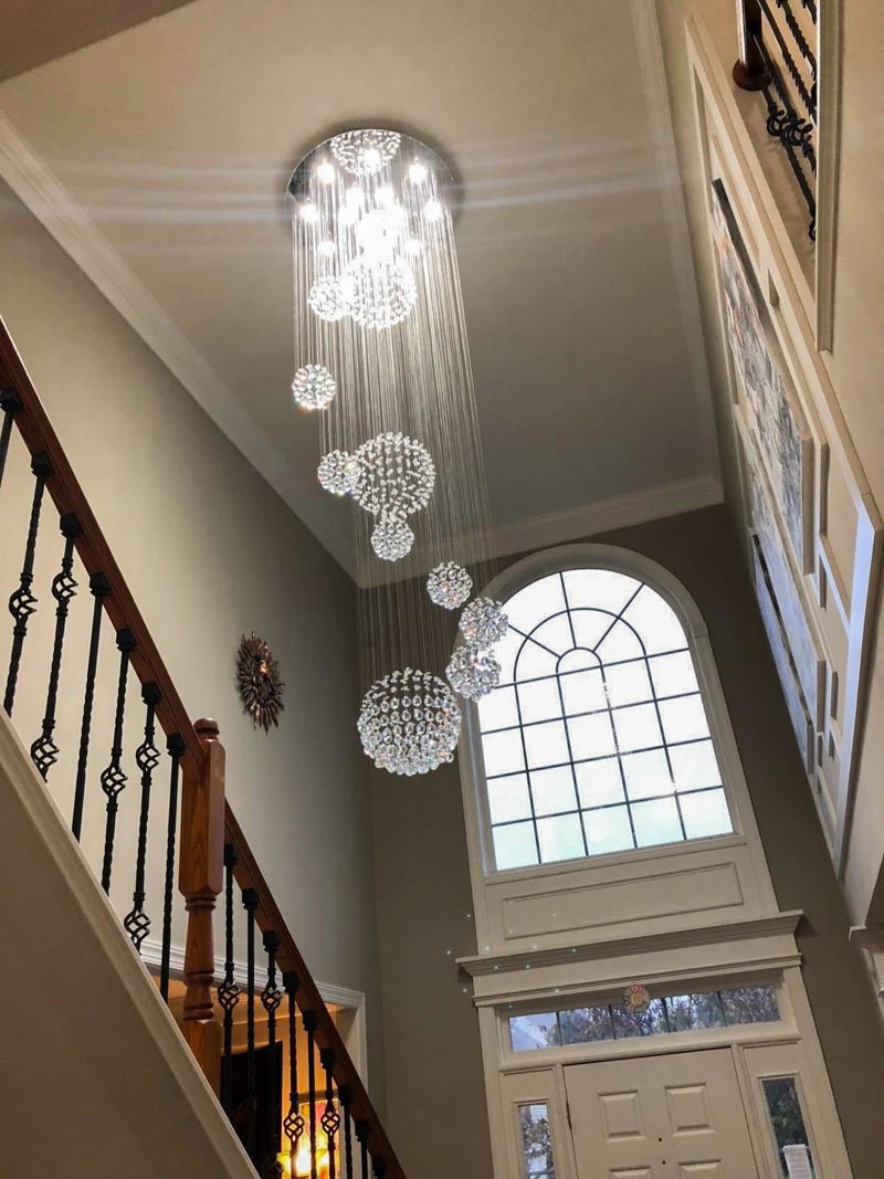 Shimmering Crystal Chandelier Modern LED Lighting