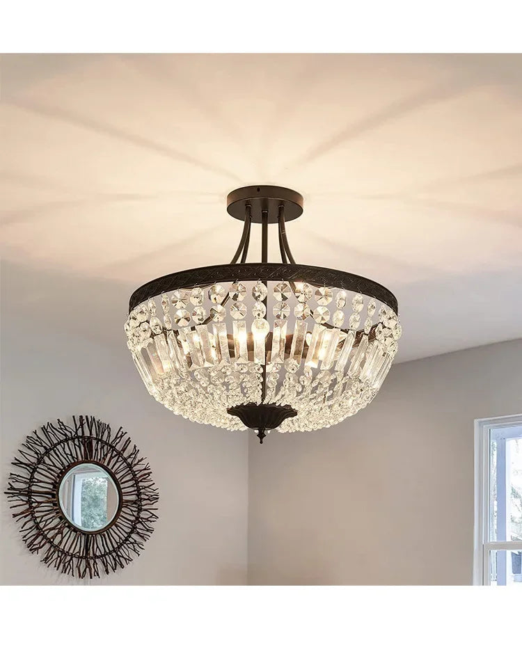 Iron Crystal Lamps Luxury Lighting for Homes & Restaurants
