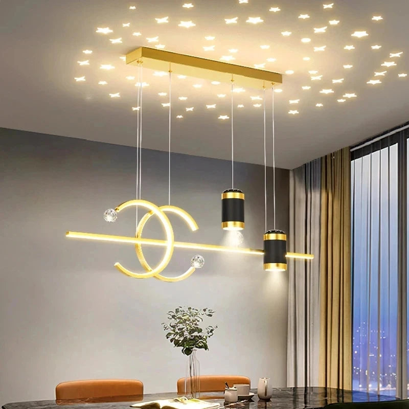 Luxury Lustre Pendant Light Elegant & Adjustable Chandelier for Dining Tables