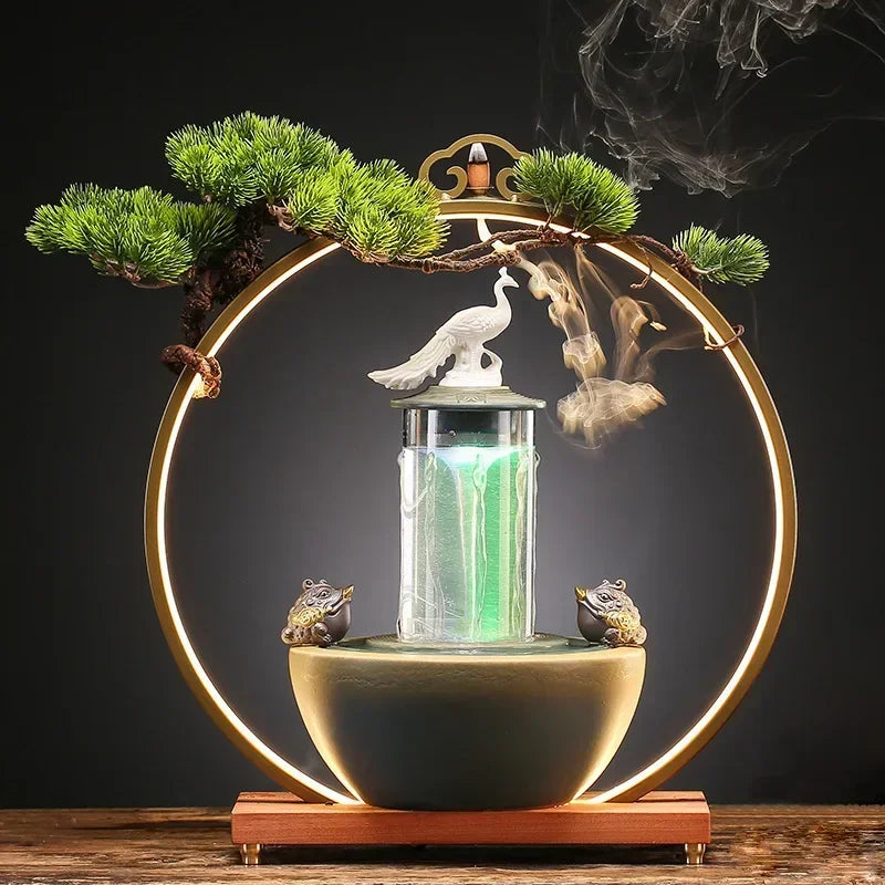 Flowing Water Ornament for Prosperity & Luck