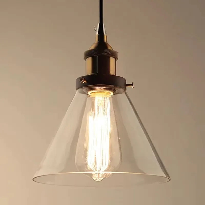 Clear Gray & Amber Glass Pendant Lamp Stylish Glass Hanging Light for Any Room