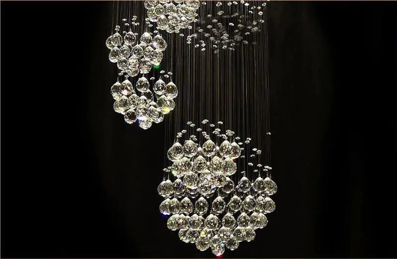 Shimmering Crystal Chandelier Modern LED Lighting