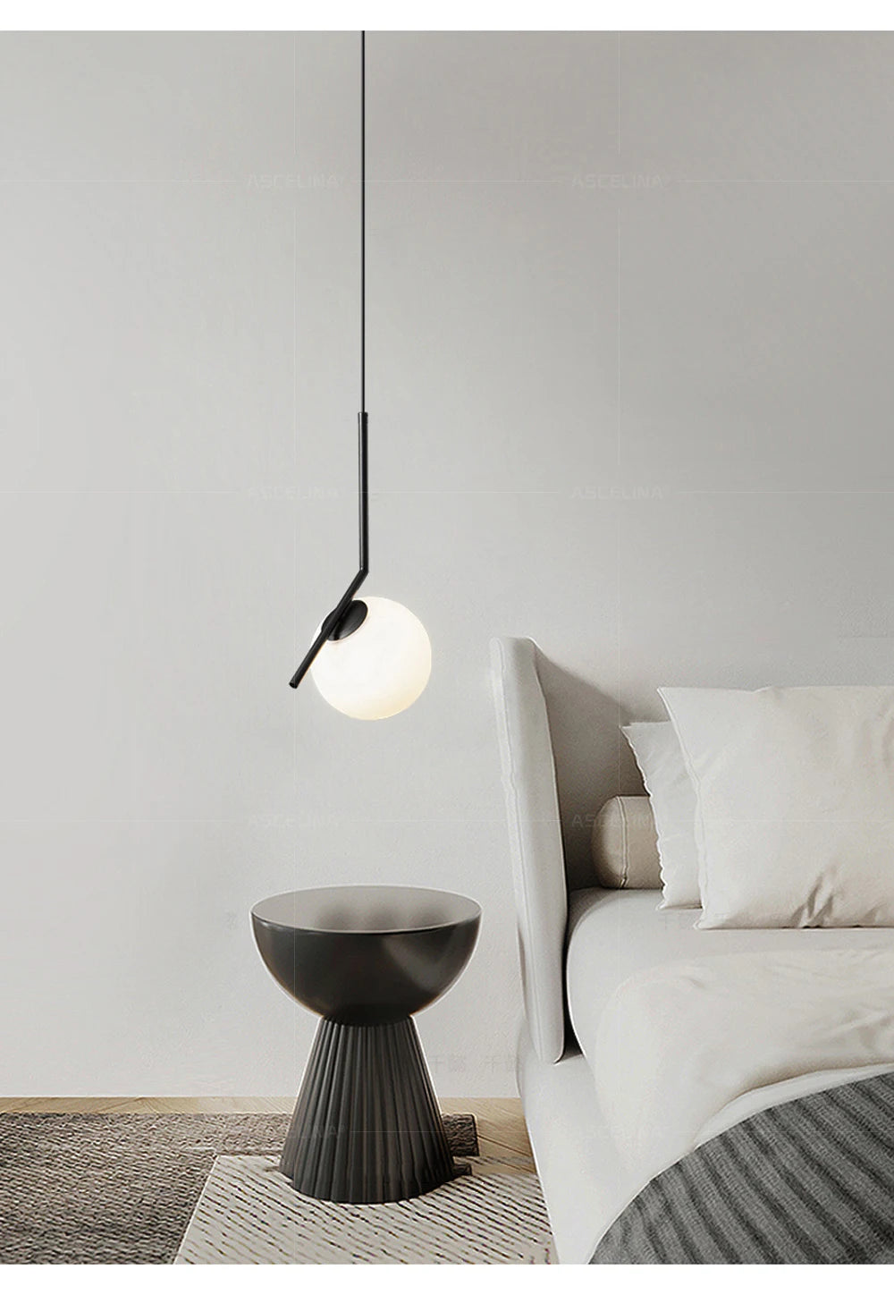 Sleek Glass Pendant Lights for Kitchen, Dining, and Bedroom