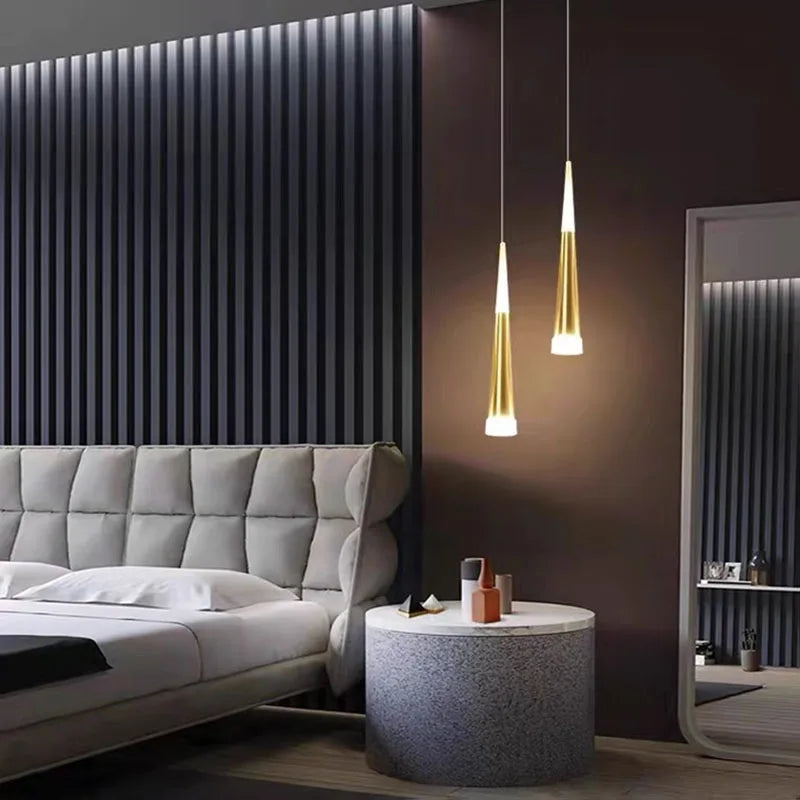 Long Hanging Nordic LED Pendant Lamp Perfect Ambient Lighting for Any Space