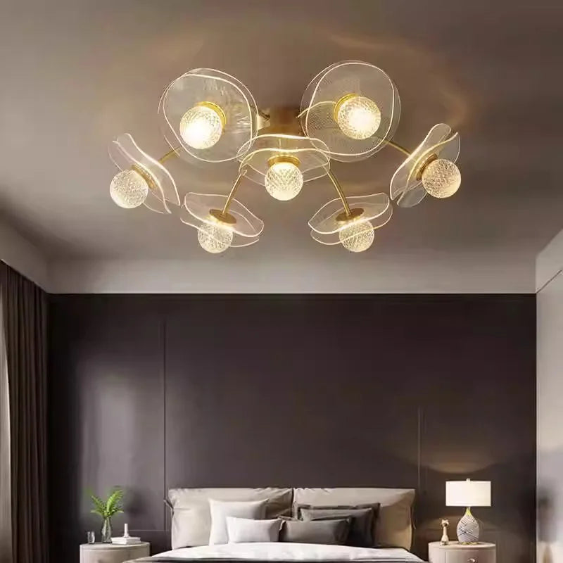 Full Copper LED Chandelier for a Timeless Look for Villas & Living Rooms
