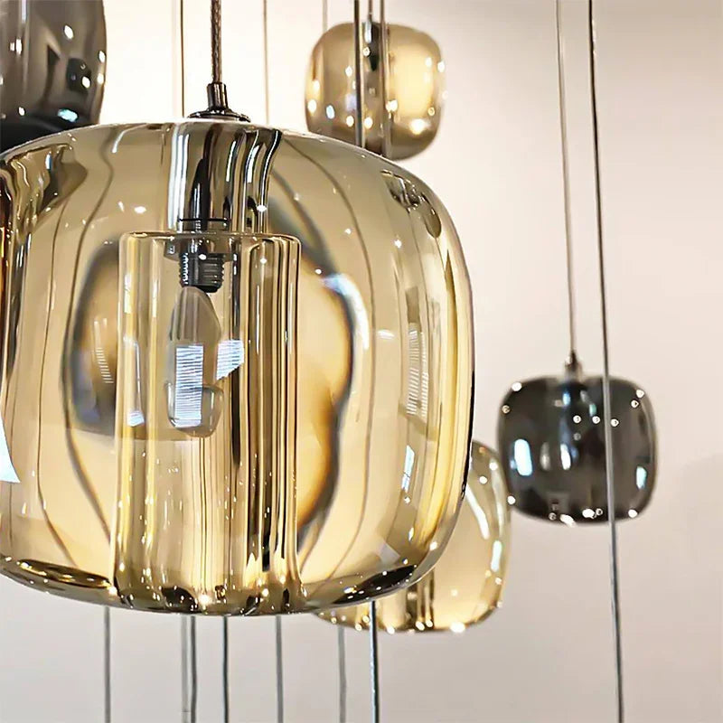Luxury Loft Ceiling Chandelier Crystal LED Lighting for Living Room, Bedroom, Staircase, and Dining Spaces