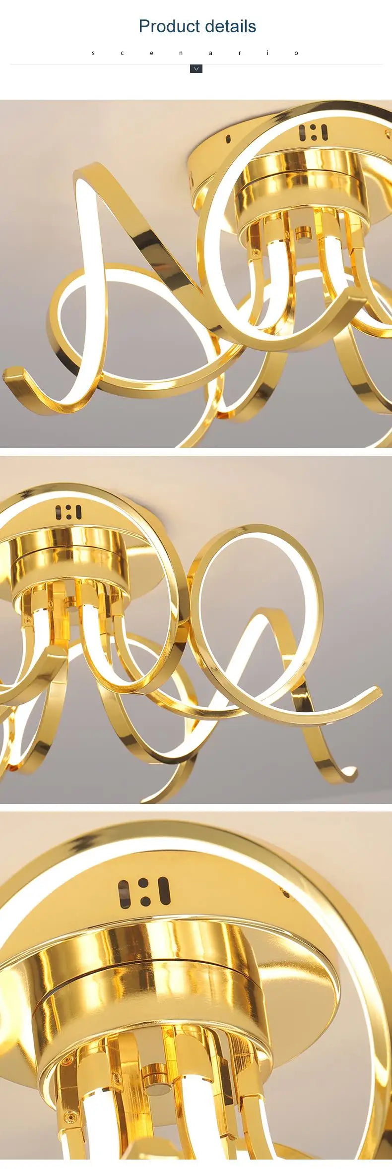Chrome Lustre Ceiling Light with Remote for Ultimate Convenience