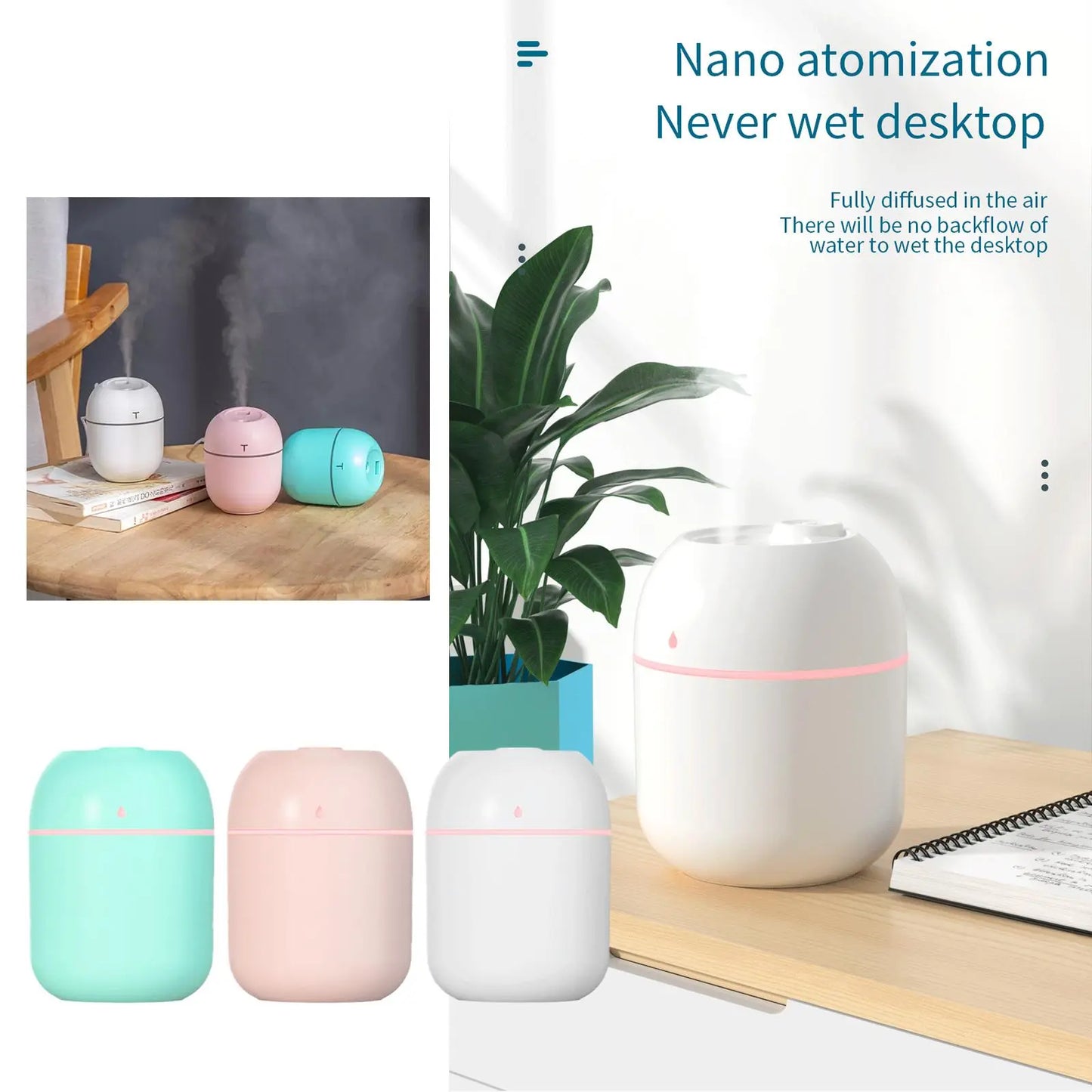 USB Aroma Diffuser Electric Humidifier Sprayer Portable Home Appliance 220ml