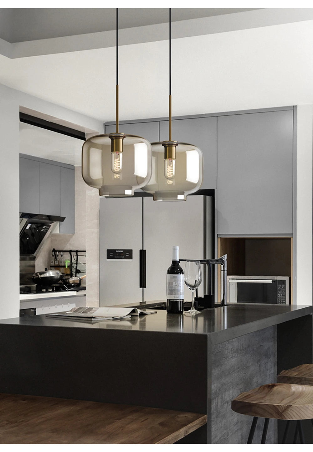 Exquisite Glass Lustre Hanging Pendant for Dining & Living Spaces
