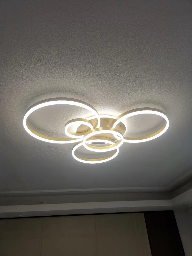 Geometric Sleek & Adjustable LED Chandelier for Stylish Homes