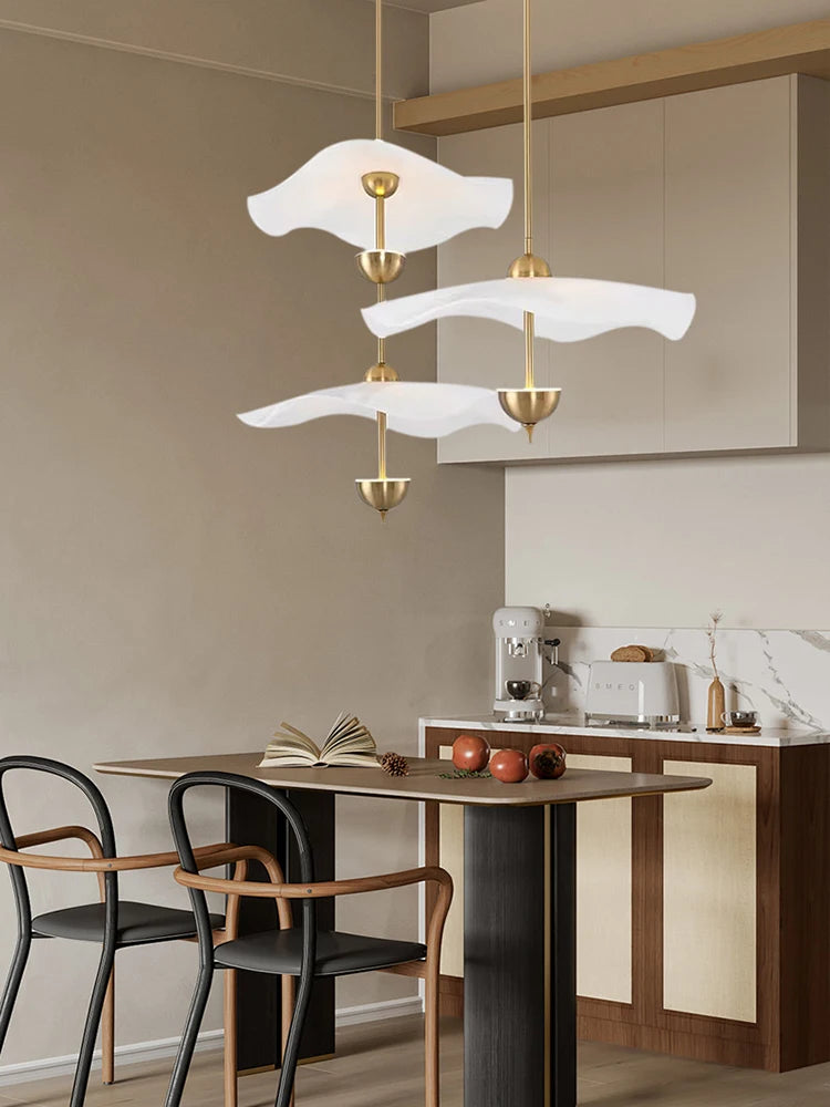 White LED Dimmable Art Deco Chandelier for Trendy Bedrooms