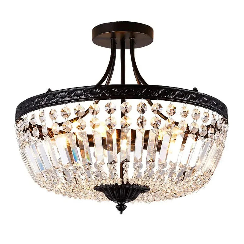 Iron Crystal Lamps Luxury Lighting for Homes & Restaurants