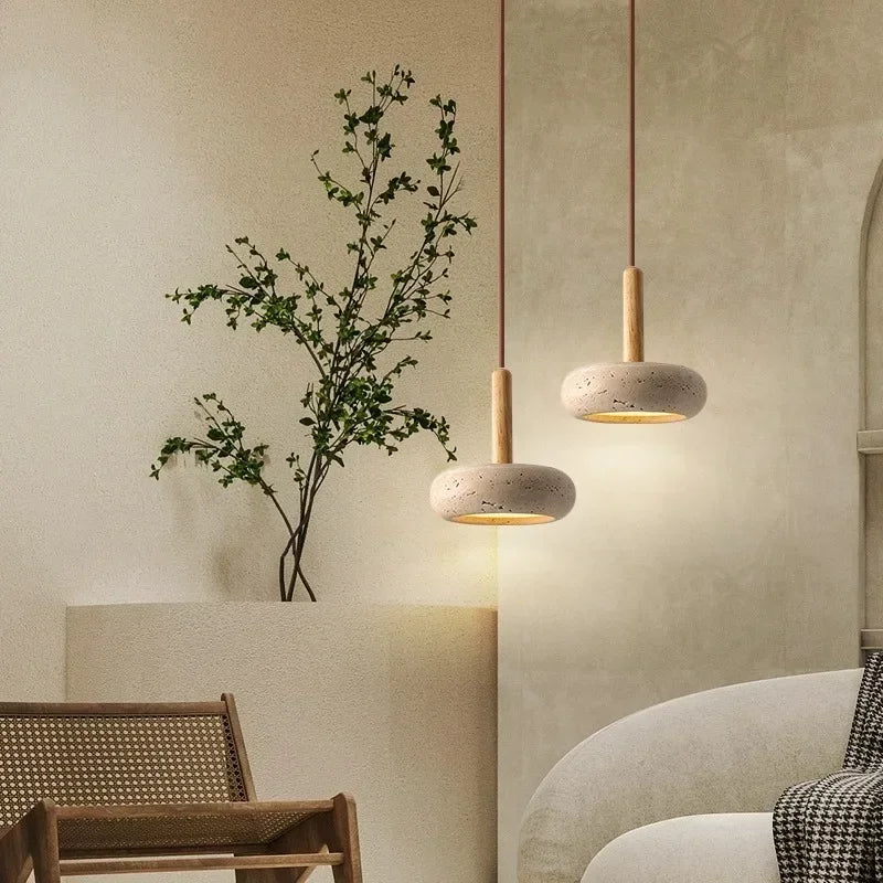 Unique Stone Pendant Lamp Perfect Blend of Nature & Elegance